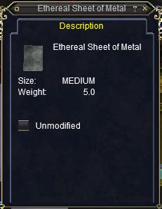 ethereal sheet of metal|how to make ethereal metal.